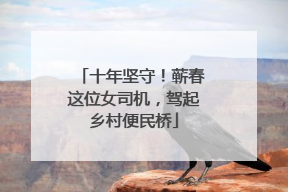 十年坚守！蕲春这位女司机，驾起乡村便民桥