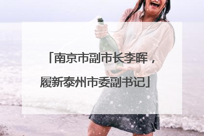 南京市副市长李晖，履新泰州市委副书记