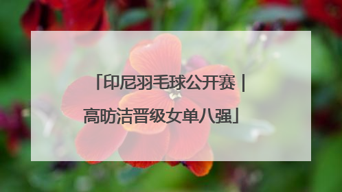 印尼羽毛球公开赛｜高昉洁晋级女单八强