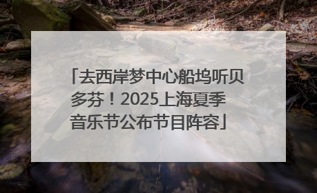 去西岸梦中心船坞听贝多芬！2025上海夏季音乐节公布节目阵容
