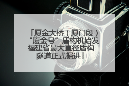 厦金大桥（厦门段）“厦金号”盾构机始发 福建省最大直径盾构隧道正式掘进