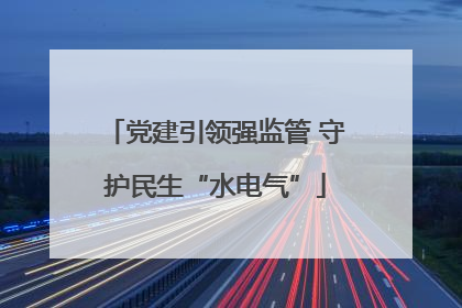 党建引领强监管 守护民生“水电气”