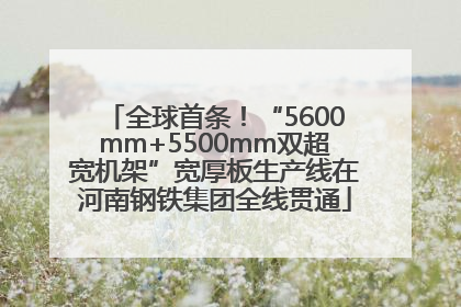 全球首条！“5600mm+5500mm双超宽机架”宽厚板生产线在河南钢铁集团全线贯通