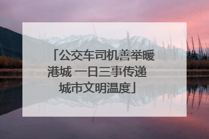 公交车司机善举暖港城 一日三事传递城市文明温度