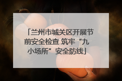 兰州市城关区开展节前安全检查 筑牢“九小场所”安全防线