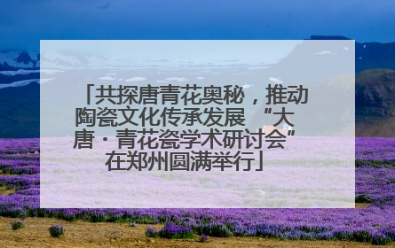 共探唐青花奥秘，推动陶瓷文化传承发展 “大唐・青花瓷学术研讨会”在郑州圆满举行