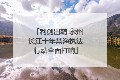 利剑出鞘 永州长江十年禁渔执法行动全面打响