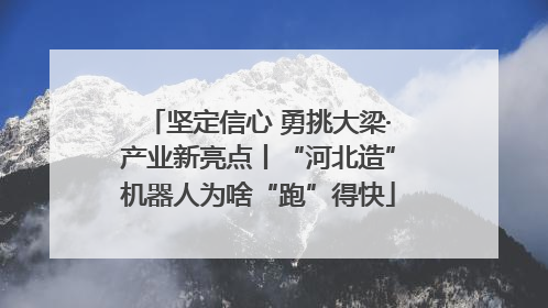坚定信心 勇挑大梁·产业新亮点丨“河北造”机器人为啥“跑”得快
