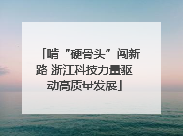 啃“硬骨头”闯新路 浙江科技力量驱动高质量发展