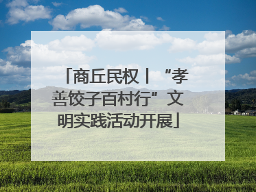 商丘民权丨“孝善饺子百村行”文明实践活动开展