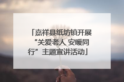 嘉祥县纸坊镇开展“关爱老人 安暖同行”主题宣讲活动