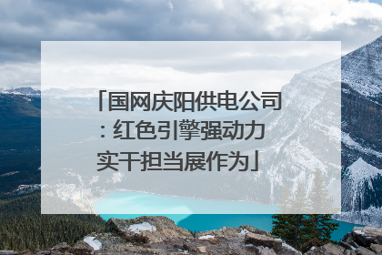 国网庆阳供电公司：红色引擎强动力 实干担当展作为