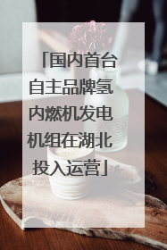 国内首台自主品牌氢内燃机发电机组在湖北投入运营