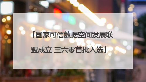 国家可信数据空间发展联盟成立 三六零首批入选