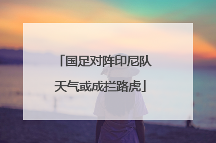 国足对阵印尼队 天气或成拦路虎