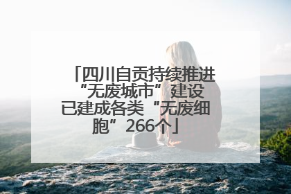 四川自贡持续推进“无废城市”建设 已建成各类“无废细胞”266个