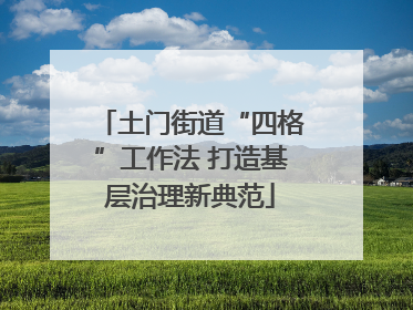 土门街道“四格”工作法 打造基层治理新典范