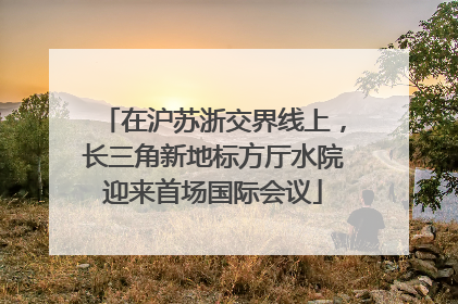 在沪苏浙交界线上，长三角新地标方厅水院迎来首场国际会议