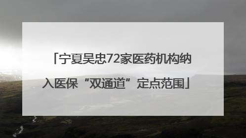 宁夏吴忠72家医药机构纳入医保“双通道”定点范围