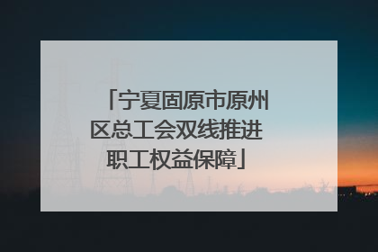 宁夏固原市原州区总工会双线推进职工权益保障