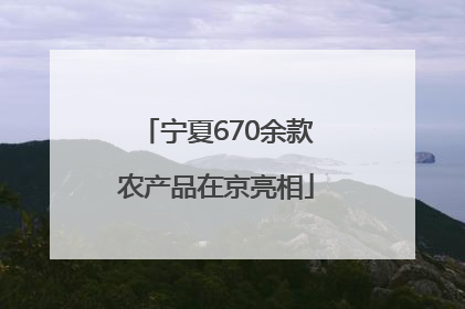 宁夏670余款农产品在京亮相