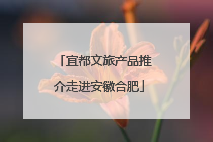 宜都文旅产品推介走进安徽合肥