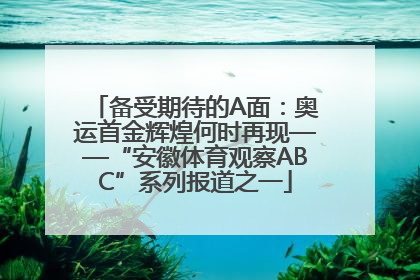 备受期待的A面：奥运首金辉煌何时再现——“安徽体育观察ABC”系列报道之一