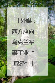 外媒：西方应向乌克兰军事工业“取经”