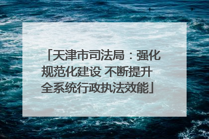 天津市司法局：强化规范化建设 不断提升全系统行政执法效能