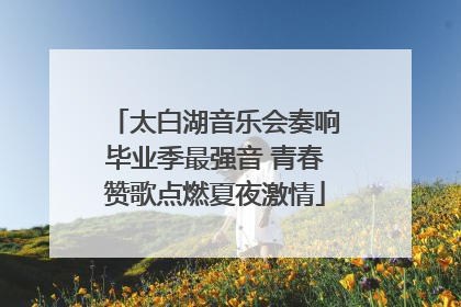 太白湖音乐会奏响毕业季最强音 青春赞歌点燃夏夜激情