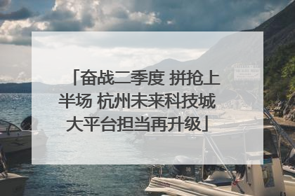 奋战二季度 拼抢上半场 杭州未来科技城大平台担当再升级