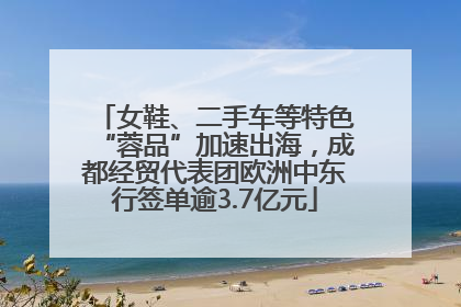 女鞋、二手车等特色“蓉品”加速出海，成都经贸代表团欧洲中东行签单逾3.7亿元