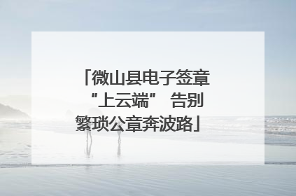 微山县电子签章“上云端” 告别繁琐公章奔波路