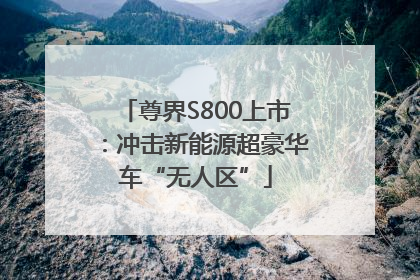 尊界S800上市：冲击新能源超豪华车“无人区”