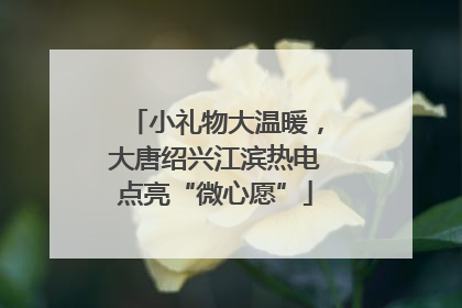 小礼物大温暖，大唐绍兴江滨热电点亮“微心愿”