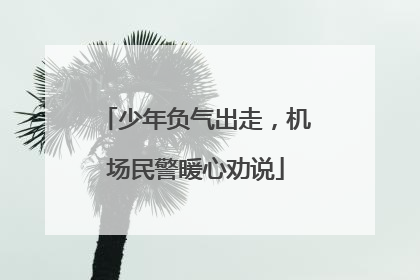 少年负气出走，机场民警暖心劝说