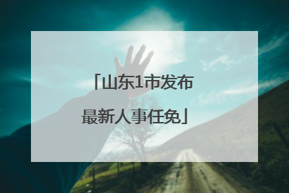 山东1市发布最新人事任免