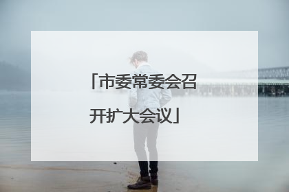 市委常委会召开扩大会议