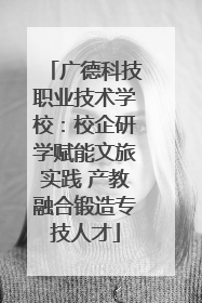 广德科技职业技术学校：校企研学赋能文旅实践 产教融合锻造专技人才