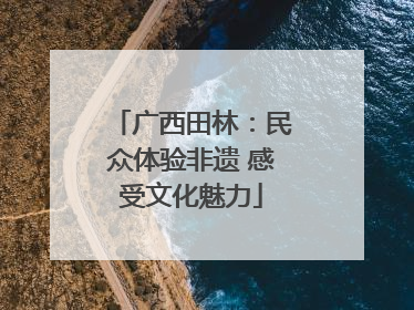 广西田林：民众体验非遗 感受文化魅力