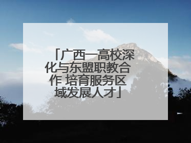 广西一高校深化与东盟职教合作 培育服务区域发展人才