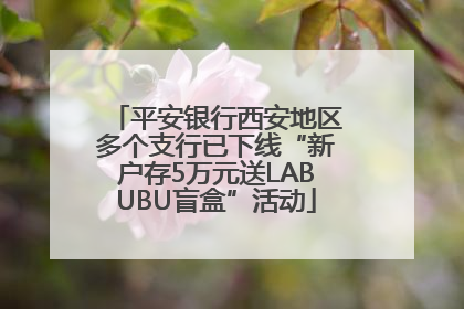 平安银行西安地区多个支行已下线“新户存5万元送LABUBU盲盒”活动