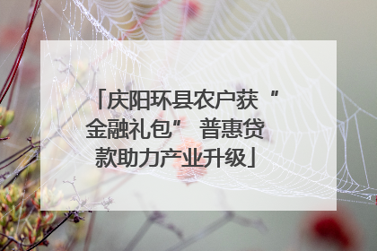 庆阳环县农户获“金融礼包” 普惠贷款助力产业升级