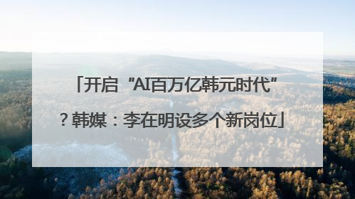 开启“AI百万亿韩元时代”？韩媒：李在明设多个新岗位