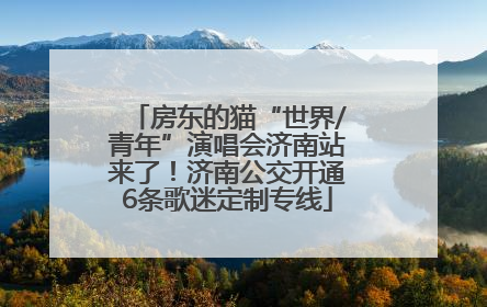房东的猫“世界/青年”演唱会济南站来了！济南公交开通6条歌迷定制专线