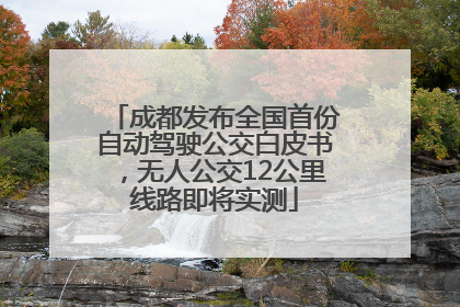 成都发布全国首份自动驾驶公交白皮书，无人公交12公里线路即将实测