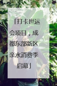 打卡世运会项目，成都东部新区亲水消费季启幕