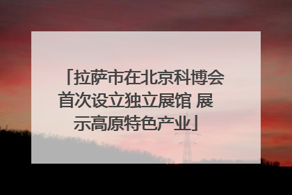 拉萨市在北京科博会首次设立独立展馆 展示高原特色产业