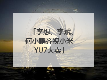 李想、李斌、何小鹏齐祝小米YU7大卖