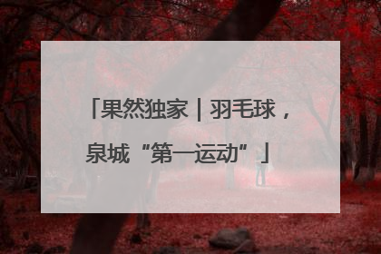 果然独家｜羽毛球，泉城“第一运动”